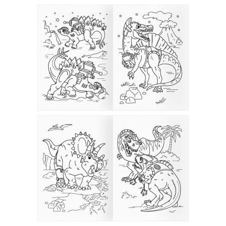 Раскраска А4 ТРИ СОВЫ "В гости к динозаврам" 8 стр. RE-РА4_56216