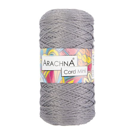 Пряжа ARACHNA Cord Mini 100% полиэфир 1 x 75 ± 10 г 200 ± 10 м №03 св.серый ARA-COR-M-03