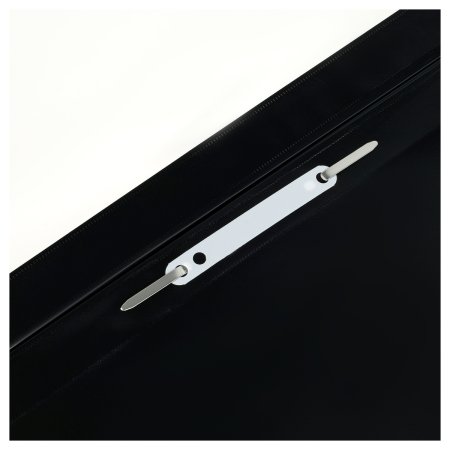 Папка-скоросшиватель A4 СТАММ пластик. перф, 180 мкм, черная с прозр. верхом RE-ММ-30929