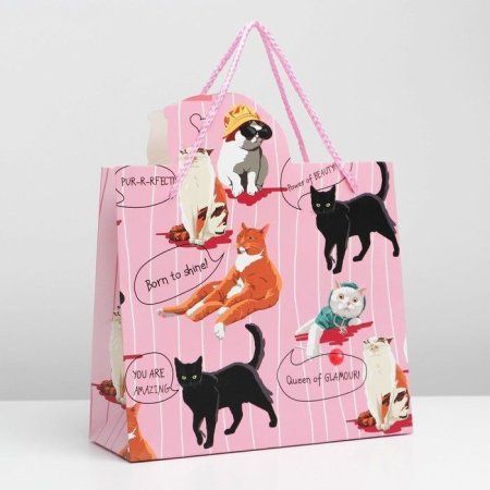 Пакет подарочный "Girl PWR" 25 x 26 x 10 см SIM-7150713