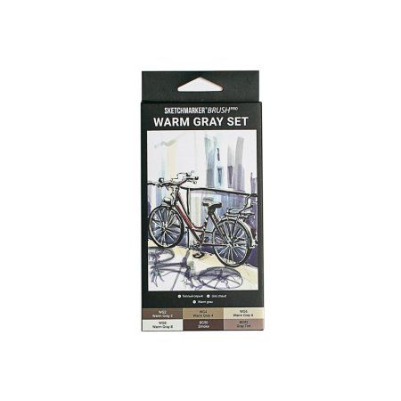 Набор маркеров SKETCHMARKER Brush Warm grey 6 шт MPSMB-6WMGR