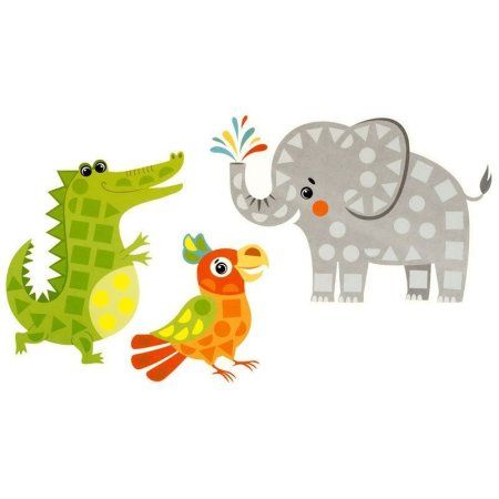 Аппликация фигурная из мягкого пластика EVA ТРИ СОВЫ "Животные Африки" 5 фигур, 190 элементов RE-АП_46529