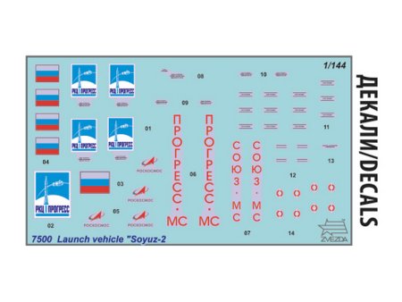 Сборная модель: Ракета-носитель Союз-2 (масштаб 1:144) З-7500 Сборная модель: Ракета-носитель Союз-2 (масштаб 1:144) З-7500