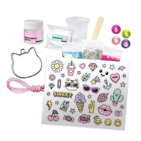 Набор по созданию украшения из эпоксидной смолы Be TrenDIY Кулон-котик AS-B016Y Набор по созданию украшения из эпоксидной смолы Be TrenDIY Кулон-котик AS-B016Y