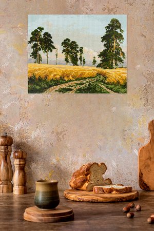 Кристальная (алмазная) мозаика ФРЕЯ на подрамнике "Рожь. Иван Шишкин" 50 х 40 см GTG-ALPD-253