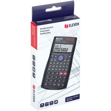Калькулятор научный Eleven 10+2 разрядов, 240 функций, двойное питание, 82 x 162 x 16 мм черный RE-SR-270N Калькулятор научный Eleven 10+2 разрядов, 240 функций, двойное питание, 82 x 162 x 16 мм черный RE-SR-270N