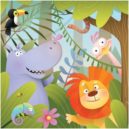 Пазл ТРИ СОВЫ 64 "Веселая Африка" RE-ПК64_54536