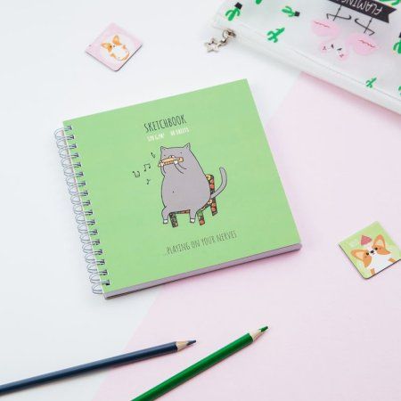 Скетчбук 60л. 150 x 150 мм MESHU "Harmonicat" 120 г/м2, на гребне, выб. лак, soft-touch RE-MS_44866 Скетчбук 60л. 150 x 150 мм MESHU "Harmonicat" 120 г/м2, на гребне, выб. лак, soft-touch RE-MS_44866