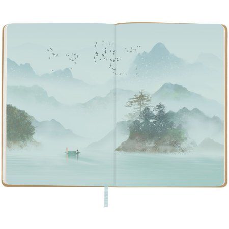 Записная книжка А5 80л. Greenwich Line "Sakura. Wise beauty" ЛАЙТ, кожзам, с резинкой, тиснение фольгой, блок в линию RE-NA5_51394