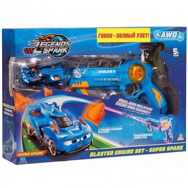 Легенды Спарка. Игровой набор супербластер+машина Спарк. ТМ Legends of Spark ROS-38798