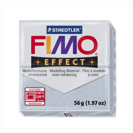 Полимерная глина FIMO Effect 57 г серебряный с блестками 8020-ef-57-812