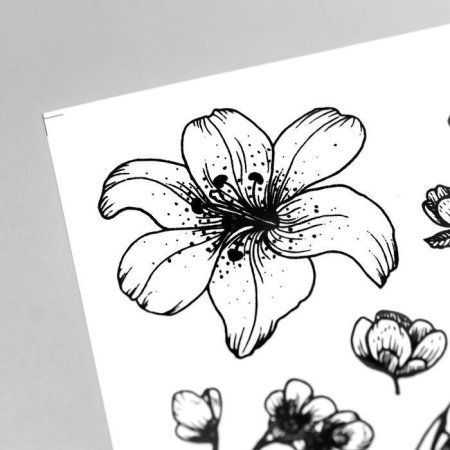 Татуировка на тело "Цветочки" 10 x 15 см SIM-7025978