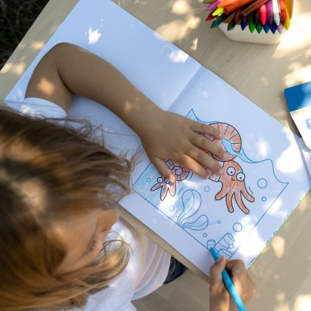 Альбом для раскрашивания MILAN "Дино Лэнд", 20 иллюстраций, 21×21 см, с перфорацией ML-54218GC03