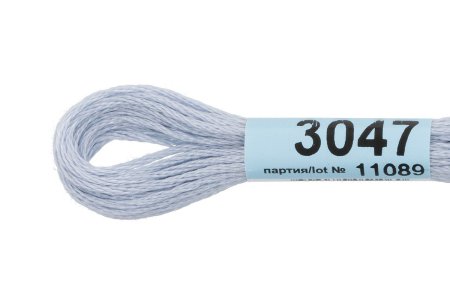 Нитки для вышивания GAMMA мулине (0820-3070) 8 м №3047 нежно -голубой MG-3047