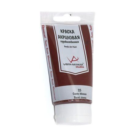 Краска акриловая VISTA-ARTISTA Studio 75 мл 1 шт 25 Красно-коричневый (Red Brown) VAAP-75-25