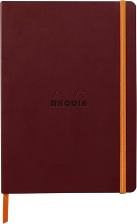 Блокнот RHODIARAMA Softcover A5 90 г/м2 80 л, в линию, на резинке, бургунди RH-117370C