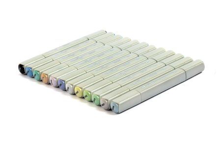 Набор маркеров на спиртовой основе VISTA-ARTISTA Style 06 - Манга (Пастельные тона) 0.7-7 мм 12 цв перо круглое/скошенное SMA-12-06