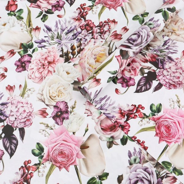 Бумага упаковочная глянцевая двусторонняя 70 х 100 см "Букет" SIM-7334831