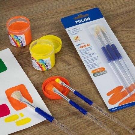 Набор кистей MILAN "526" щетина 3 шт (плоские №8, 10, 12) эргономичная ручка, блистер ML-BWM10464 Набор кистей MILAN "526" щетина 3 шт (плоские №8, 10, 12) эргономичная ручка, блистер ML-BWM10464