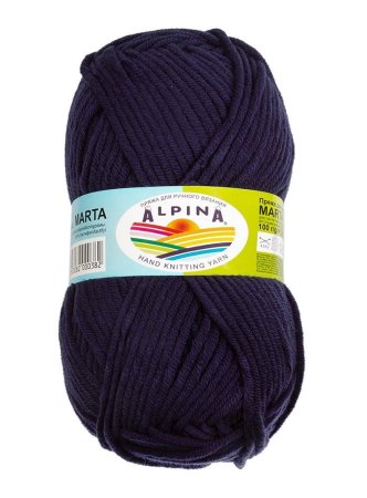 Пряжа ALPINA Marta 100% тактифил 1 х 100 г 120 ± 6 м №015 т.синий ALP-MAR-015