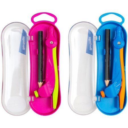 Готовальня Berlingo "Supertwist" 2 предмета, пластиковый циркуль 120 мм + карандаш, пластиковый футляр RE-DS_10202