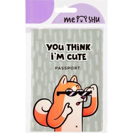 Обложка для паспорта MESHU "Cute" ПВХ, 2 кармана RE-MS_47042