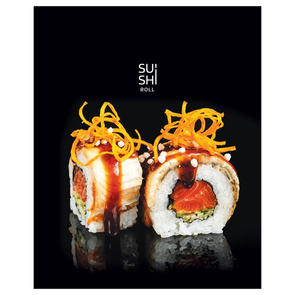 Тетрадь 48л. A5 клетка BG "Sushi roll" выб.лак RE-Т5ск48_вл_12711