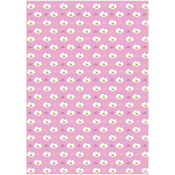 Упаковочная бумага глянцевая MESHU "День Рождения" 1л. 70 x 100 см 80 г/м2, ассорти, 5 дизайнов RE-MS_53490