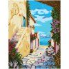 Картина по номерам на холсте ТРИ СОВЫ "Улочка к морю" 40 x 50 см, краски, кисть RE-КХ4050_53898