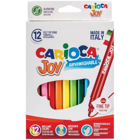 Фломастеры Carioca "Joy" 12 цв смываемые RE-40614