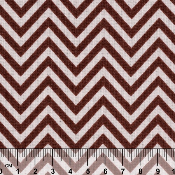 Ткань для пэчворка PEPPY БАБУШКИН СУНДУЧОК 50 x 55 см 140 ± 5 г/м2 100% хлопок БС-08 зигзаг коричневый