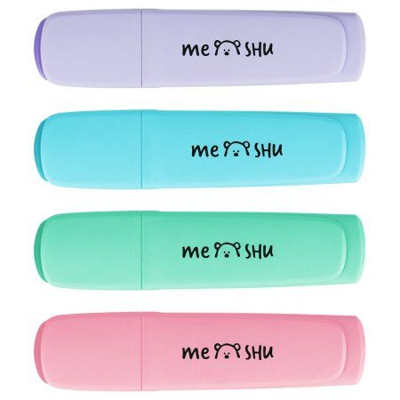 Набор текстовыделителей MESHU "Neko" 4 цв 1-5 мм, пастельные цвета, ПВХ бокс с европодвесом RE-MS_55402