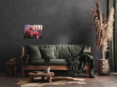 Набор для раскрашивания по номерам (цветной холст) ФРЕЯ 40 х 30 см "Мистические розы" PNB/PMC-208