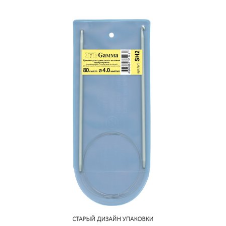 Крючки для вязания GAMMA циркулярные металл d 4.0 мм 80 см в чехле SH2-40-80