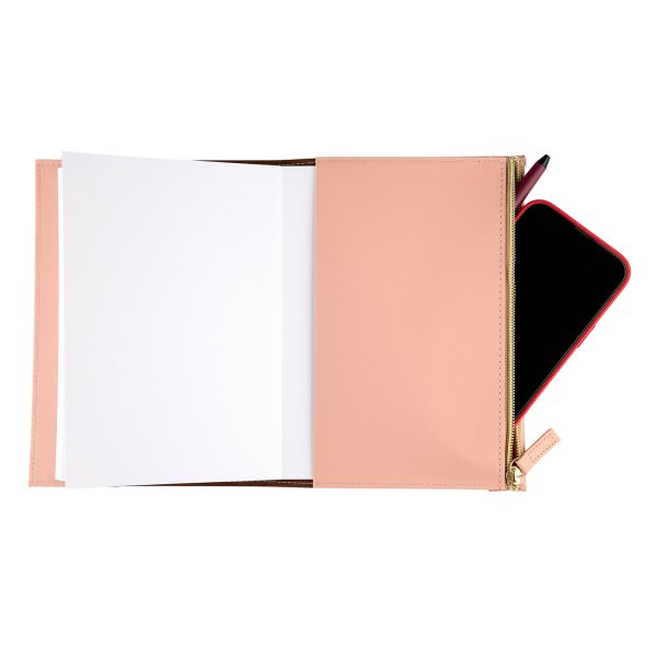 Блокнот-клатч для записей Стихия 80 г/м2, 14.2 x 20.5 см, 80 л, мягкая обложка, пудровый NP-ST04042