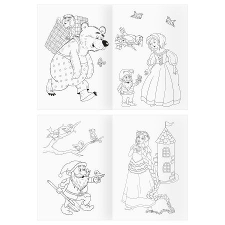 Раскраска А4 ТРИ СОВЫ "Встреча со сказкой" 8 стр. RE-РА4_56238