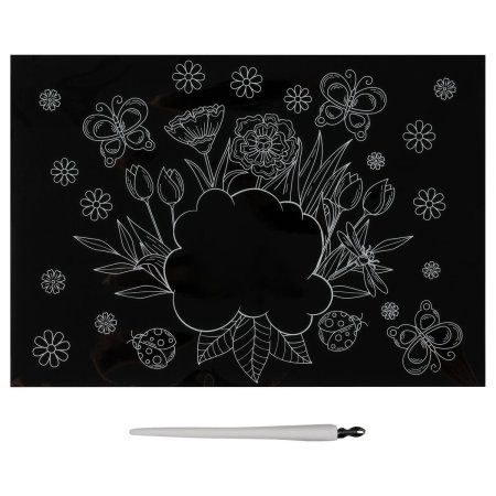 Гравюра с голографическим эффектом ТРИ СОВЫ А5 "Открытка. Цветы" RE-GA5_49957