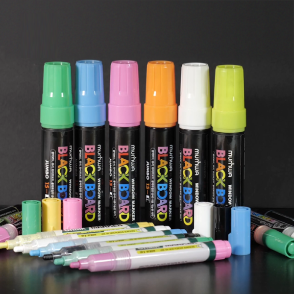 Маркер меловой MunHwa "Black Board Jumbo" 15 мм, водная основа