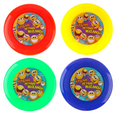 Игрушка Funny Toys Летающая тарелка "Смайлики" 18 см SIM-10238604