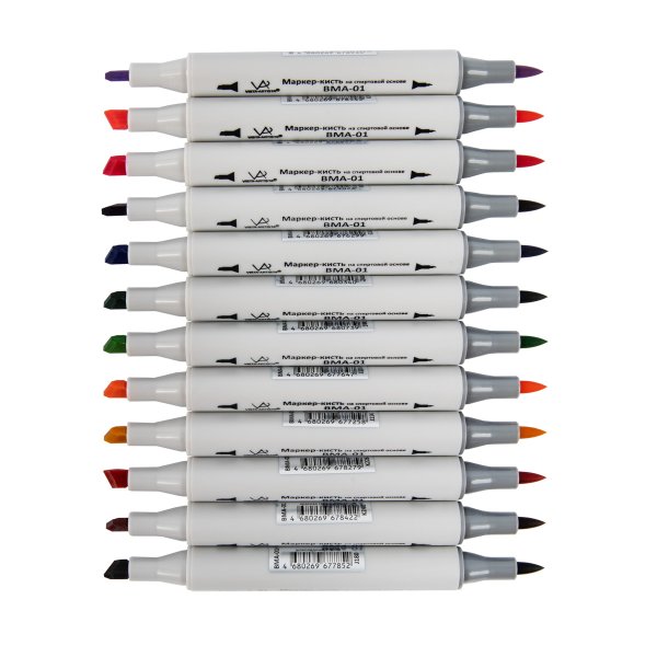 Набор маркеров на спиртовой основе VISTA-ARTISTA 08 - Флора 0.7-7 мм 12 цв BMAS-12-08
