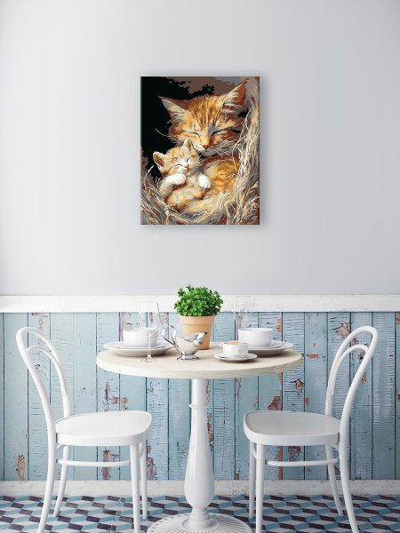 Набор для раскрашивания по номерам (холст на подрамнике) ФРЕЯ 50 х 40 см "Мамина забота" PNB/PL-362