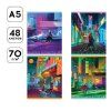 Тетрадь 48л. A5 клетка Greenwich Line "Colorful futuristic art" глянцевая ламинация, 70 г/м2 RE-N5c48-41076 Тетрадь 48л. A5 клетка Greenwich Line "Colorful futuristic art" глянцевая ламинация, 70 г/м2 RE-N5c48-41076