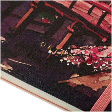 Записная книжка А5 80л. Greenwich Line "Sakura. Karahafu" ЛАЙТ, кожзам, с резинкой, тиснение фольгой, блок в линию RE-NA5_51400