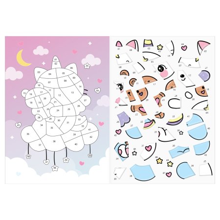 Аппликация наклейками ТРИ СОВЫ "Котофея" А4, 1 основа, объемные наклейки, картонный конверт RE-АПно_65001