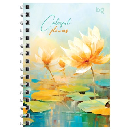 Записная книжка A6 120л. BG "Цветочный стиль" на гребне RE-ЗК6гр120_12790