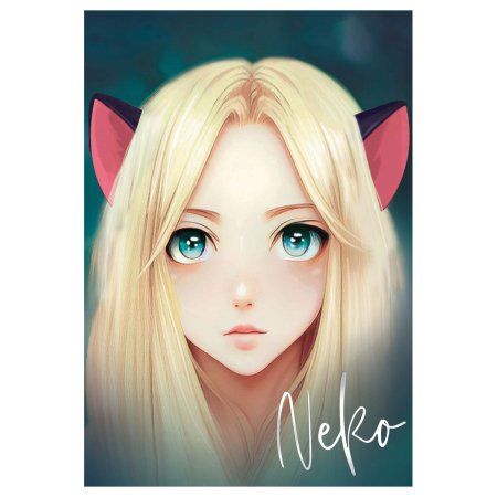 Блокнот А6 40л. MESHU "Neko" на отрывной склейке, матовая ламинация, тиснение фольгой RE-MS_54393