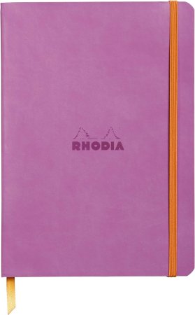 Блокнот RHODIARAMA Softcover A5 90 г/м2 80 л, в линию, на резинке, сиреневый RH-117411C