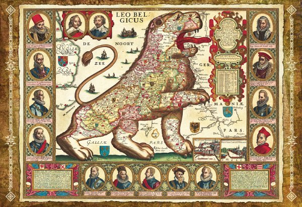 Пазл Step Puzzle 1500 "Карта Лев бельгийский" STP-83088