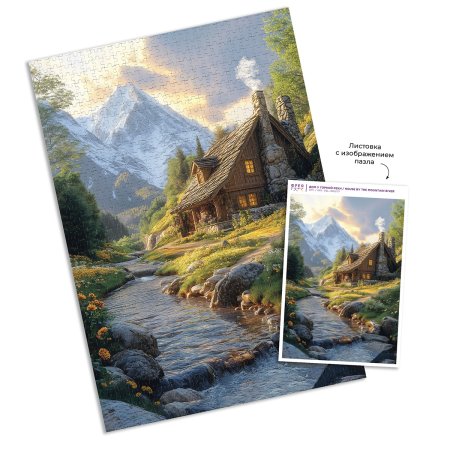Пазл 1500 элементов ФРЕЯ "Дом у горной реки" PZL-1500/37