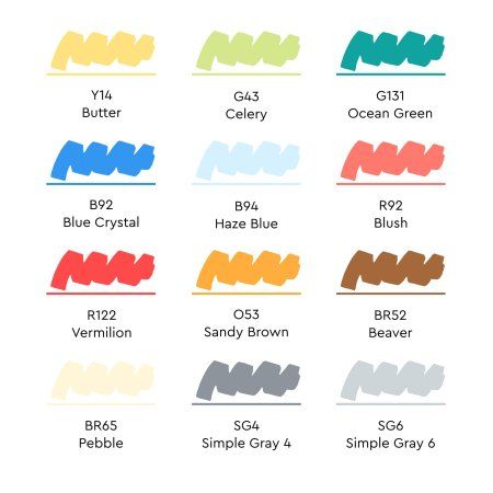 Набор маркеров SKETCHMARKER Step 1 12 шт для начинающих + сумка органайзер MPSM-12STEP1 Набор маркеров SKETCHMARKER Step 1 12 шт для начинающих + сумка органайзер MPSM-12STEP1